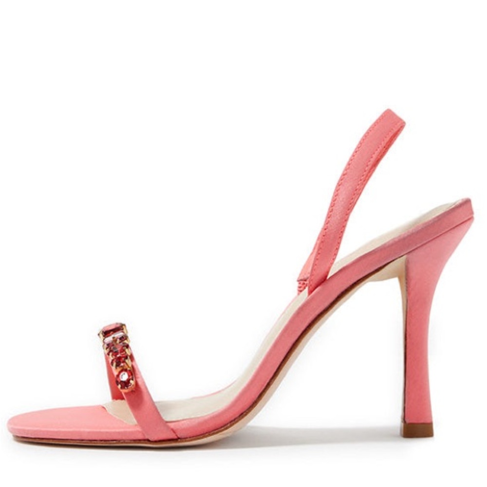 Monique Lhuillier Coral Slingback Heels NWT